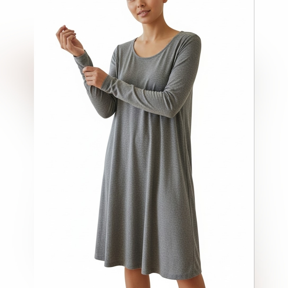 OLD NAVY Gray Long Sleeve Swing Dress Sz. XL